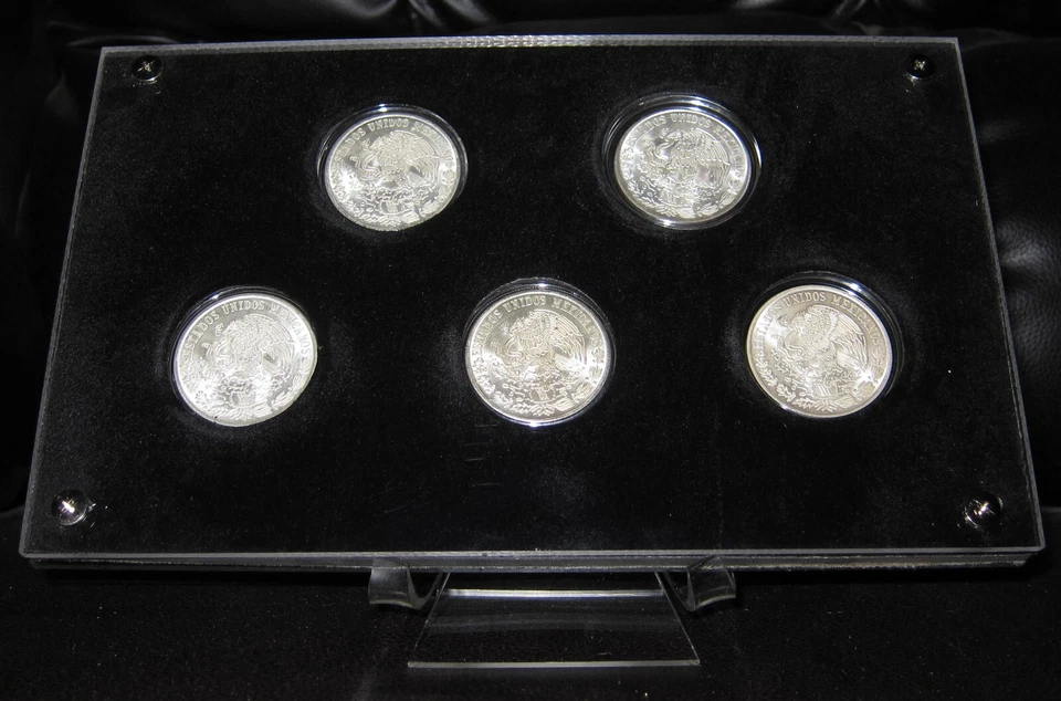 México 100 Pesos Cien 1977 1978 1979 Alto/Bajo/En Línea 7's ✪ Juego Tipo Plata BU ✪ Foto 3 de 4