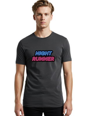 Night-Runner-9 Mens Graphic Tee, 100% Cotton, Casual Summer Wear