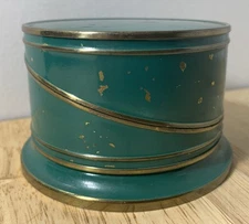 Vintage Park Sherman Desk Brass and enamel Box Ashtray Set