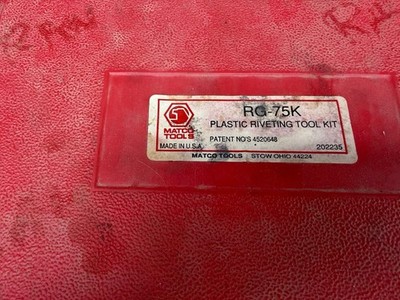 Matco Tools RG-75K Plastic Riveting Tool Kit with Rivets & Red Case Made in USA