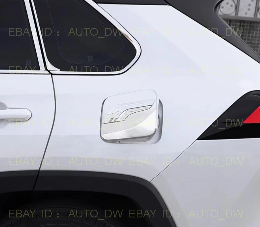 Chrome Car Fuel Tank Oil Gas Cap Cover Trim For 19-24 Toyota RAV4 1PCS - Image 2 of 4