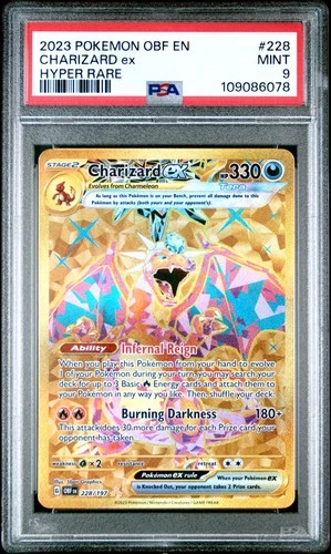 Charizard EX 228/197 Hyper Rare Obf En-obsidian Flames Pokemon PSA 9