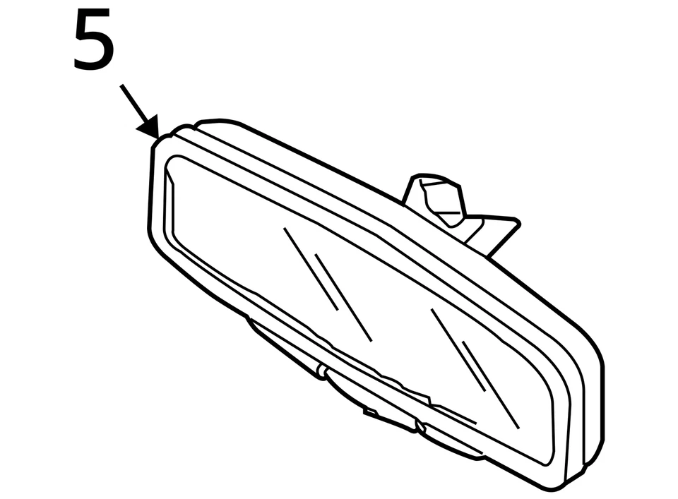 Espejo retrovisor sin atenuación automática 00-12 PORSCHE BOXSTER 7581429 Foto 4 de 4
