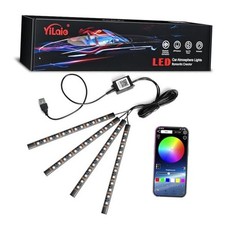 Car Lights Interior, Multicolor Music APP Control Strip Lights RGB USB Port