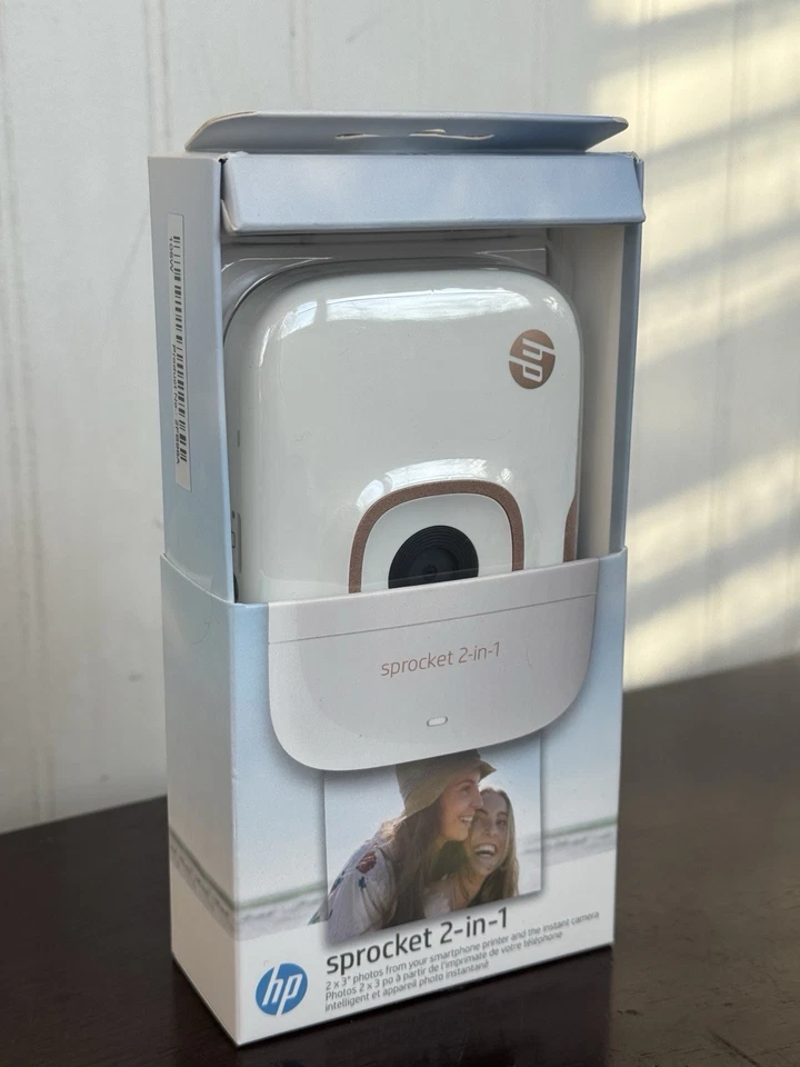 HP Sprocket 2 in 1 Printer and Instant Camera White 2fb96a NEW!!! Sealed! - Image 2 of 4