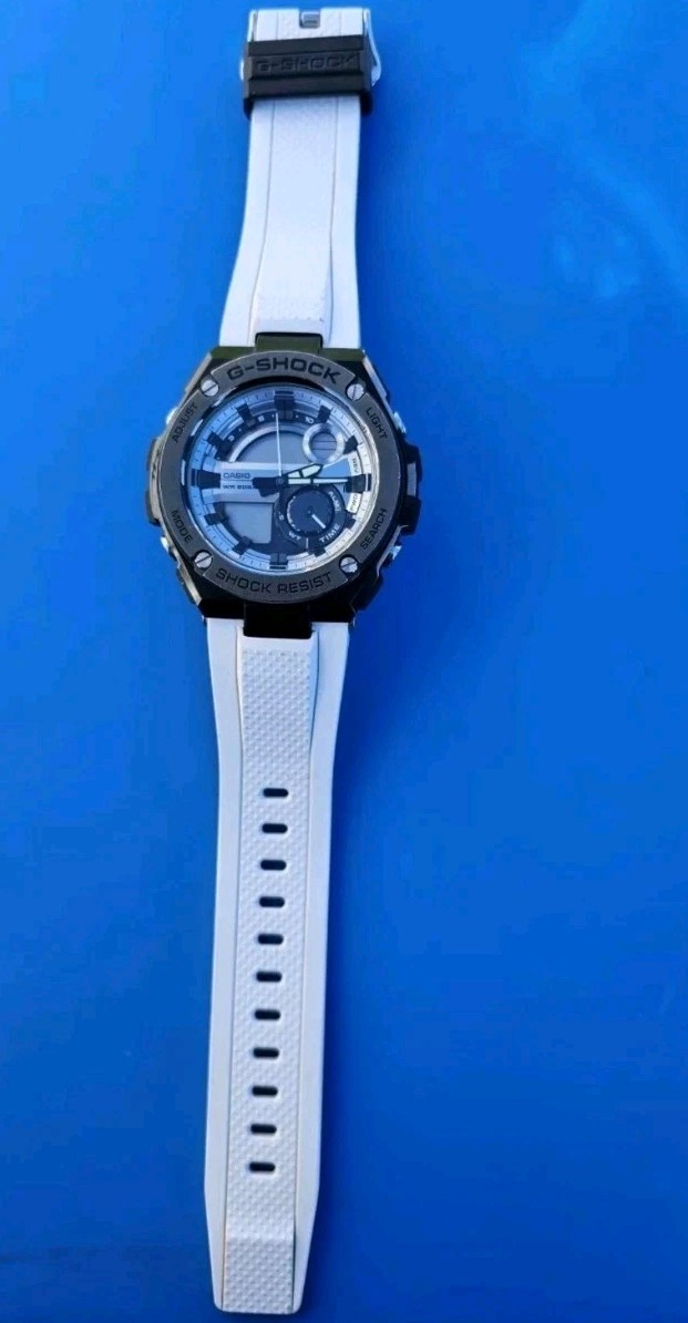 CASIO G-SHOCK Watch GST-210B-7A Men's White Band Anadigi CASIO G-SHOCK Watch GST-210B-7A Men's White Band Anadigi