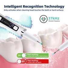 Ultrasonic Plaque Tartar Remover for Teeth with LED Light, 5 Modes Tooth Cleaner