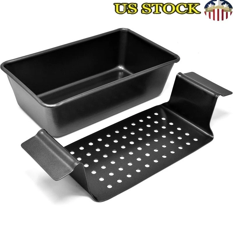 Nonstick Carbon Steel Loaf Pan W/ Removable Insert Baking Meatloaf & Bread New