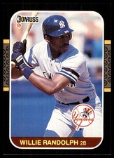 Willie Randolph 1987 Leaf #58 Yankees MLB READ FREE SHIPPING AutographDen