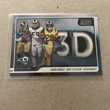 🟡2020 Score 3D Aaron Donald / Cory Littleton / Jalen Ramsey #3D-ACJ Rams Card