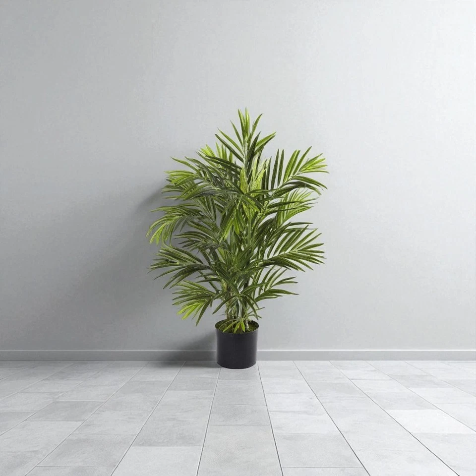 Palmera Areca artificial casi natural de 2,5 pies resistente a los rayos UV para interiores y exteriores Foto 3 de 4