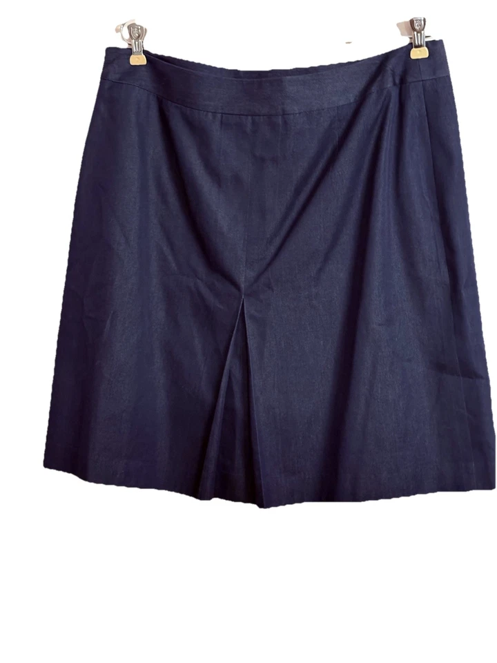 Женский блейзер Brooks Brothers из 100% хлопка 12 и юбка 14 костюм темно-синий рабочий - Изображение 4 из 4