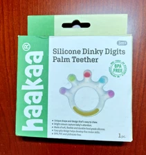 Haakaa Silicone Dinky Digits Palm Teether BPA Free Baby Chew Toy 3m+ New In Box