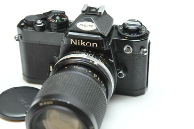 Nikon FE 35mm Camera Body + MF-12 Date Back with 35-105mm Lens | eBay