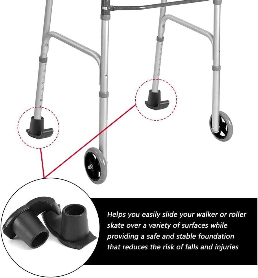 1 Pair Drive Ski Walker Ski Glides Rubber Glide Caps Heavy Duty Assist eBay