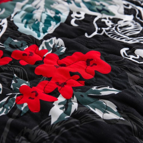 Bohemia Floral Quilted Coverlet Patchwork Comforter Bedspread Set Rug Queen Size - Picture 100 of 207