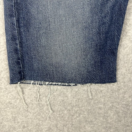 Levi's 505 Men's Denim Shorts Size 32 Regular Fit Blue Stretch Zip Fly Raw Hem - Picture 5 of 13