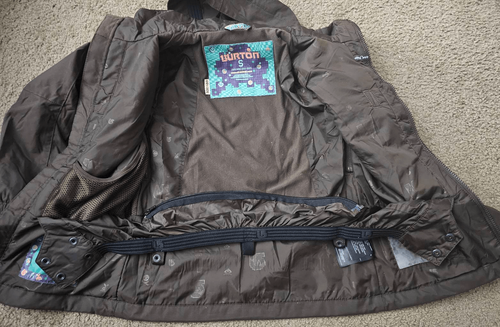 Burton Ski Coat Brown Vintage Poacher Jacket Small 5/6 - Picture 5 of 12