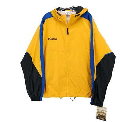 NWT COLUMBIA Rock Creek Jacket y2k Hornet Yellow Packable Water Repellent XL