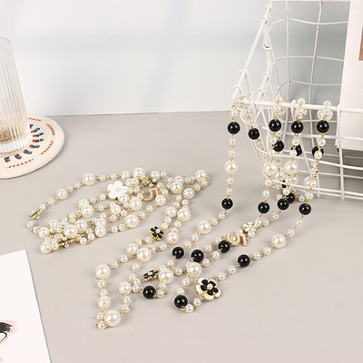 Classic Exquisite Pearl Long Sweater Necklace Fashion Lady Party Wedding Jewelry