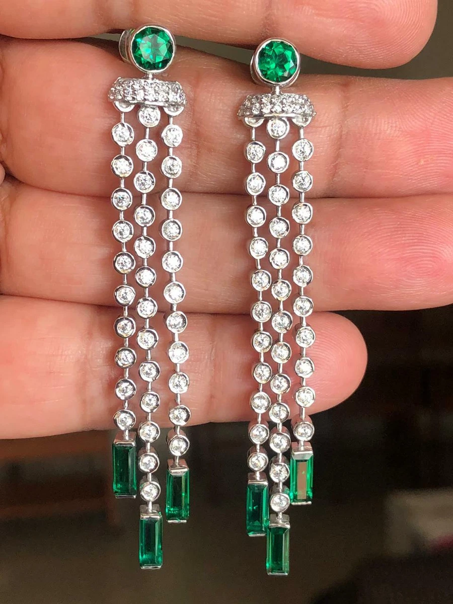 Diamond 2024 tassel earrings
