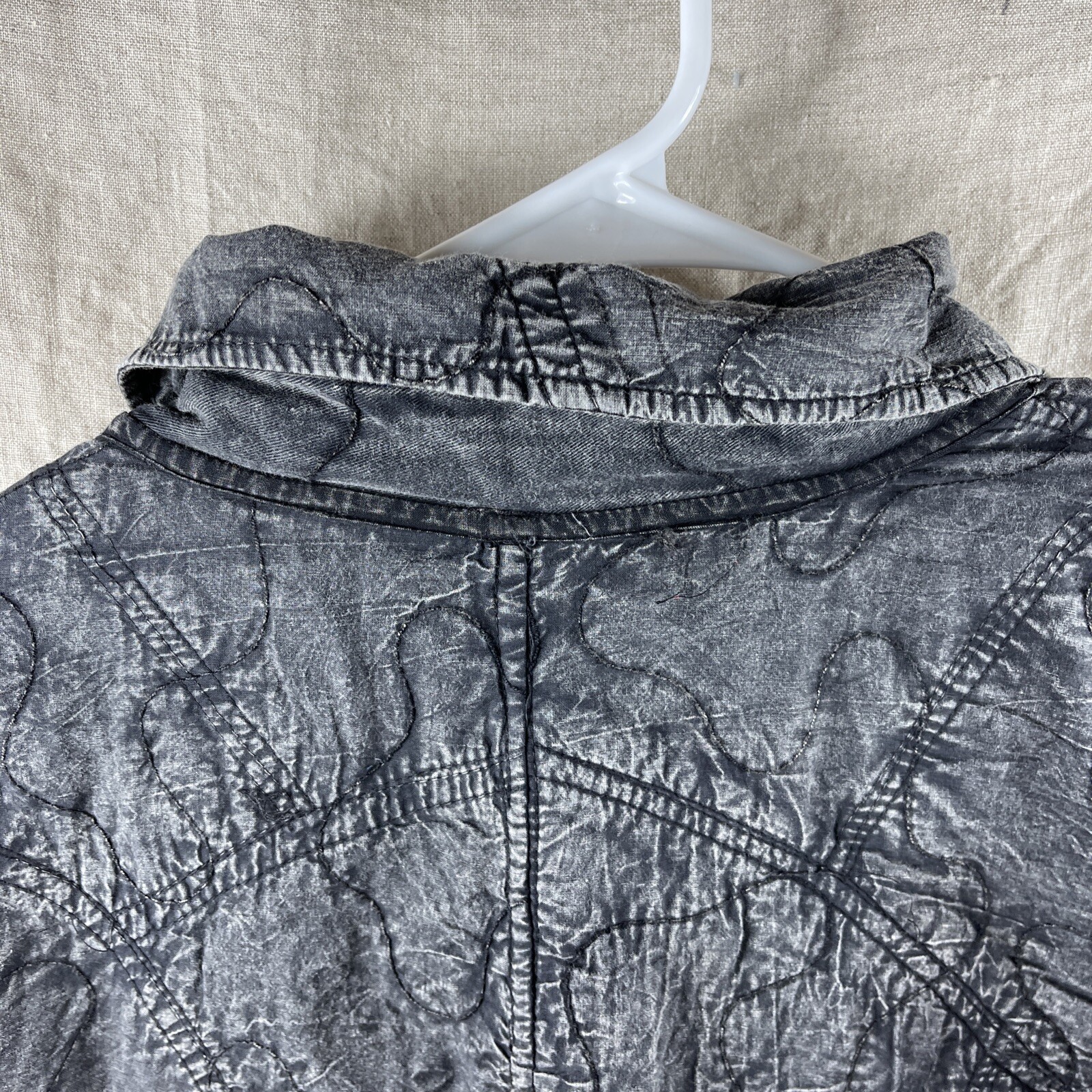 Unique Reversible Women's Gray Patterned Long Sle… - image 19