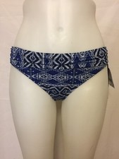 La Blanca La Blanca Indigo Printed Shirred Hipster Bikini Bottom Blue LB71F95