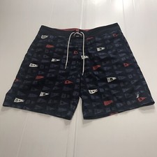 Nautica Board/Swim Shorts-Navy Blue-Men's Size 36W