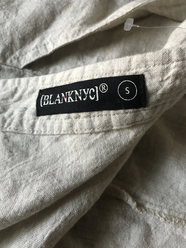 Mono de verano para mujer Blank NYC lino cierre de botones talla pequeña último Foto 4 de 4