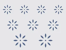 Stencil Joanie Motif Flower Colonial Folk Art Country French Floor Cloth Signs