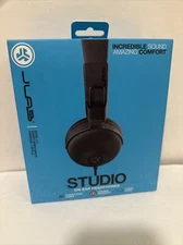Jlab Studio On-Ear Headphones Apple Android Universal Mic 3.5mm Jack Tangle Free