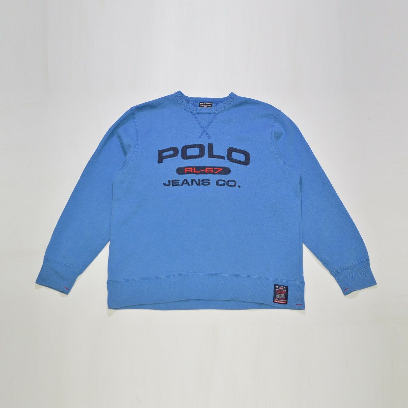 Vintage Polo Jeans Co Ralph Lauren RL-67 Big Logo Sweatshirt Size M