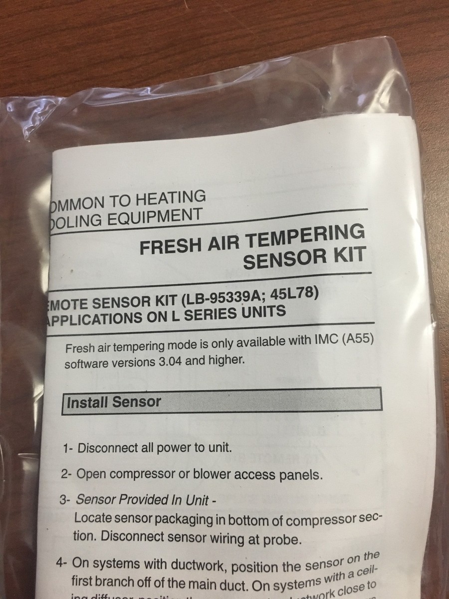 Lennox 45L78 LB-95339A Fresh Air Tempering Kit LB95339A New in 