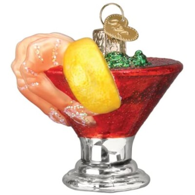 Old World Christmas SHRIMP COCKTAIL (32507) Glass Ornament w/ OWC Box