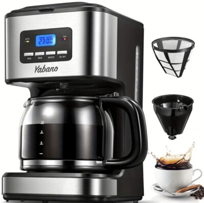Kaffeemaschine, Filterkaffeemaschine mit Timer, 1,5L programmierbarer Tropfkaffeema
