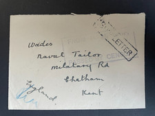 GB WW1 cover + very rare Stornaway Ship Letter cachet + HM Ships censor cachet
