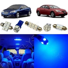 5x Blue LED lights interior package kit for 2005-2010 Pontiac G6 PG2B