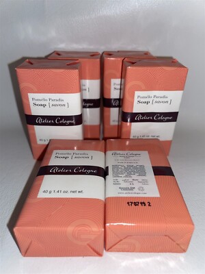 Atelier Cologne Pomelo Paradis Bar Soap Travel Size 1.41 Oz Set Lot x 6