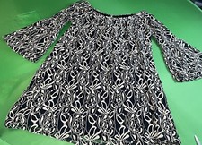 A Line Floral Embroidered Lace Overlay Dress Size M K98