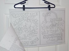 VINTAGE ARTEX 6998 LET SOME SUNSHINE IN 11" X 14" UNPAINTED DESIGN ON CLOTH