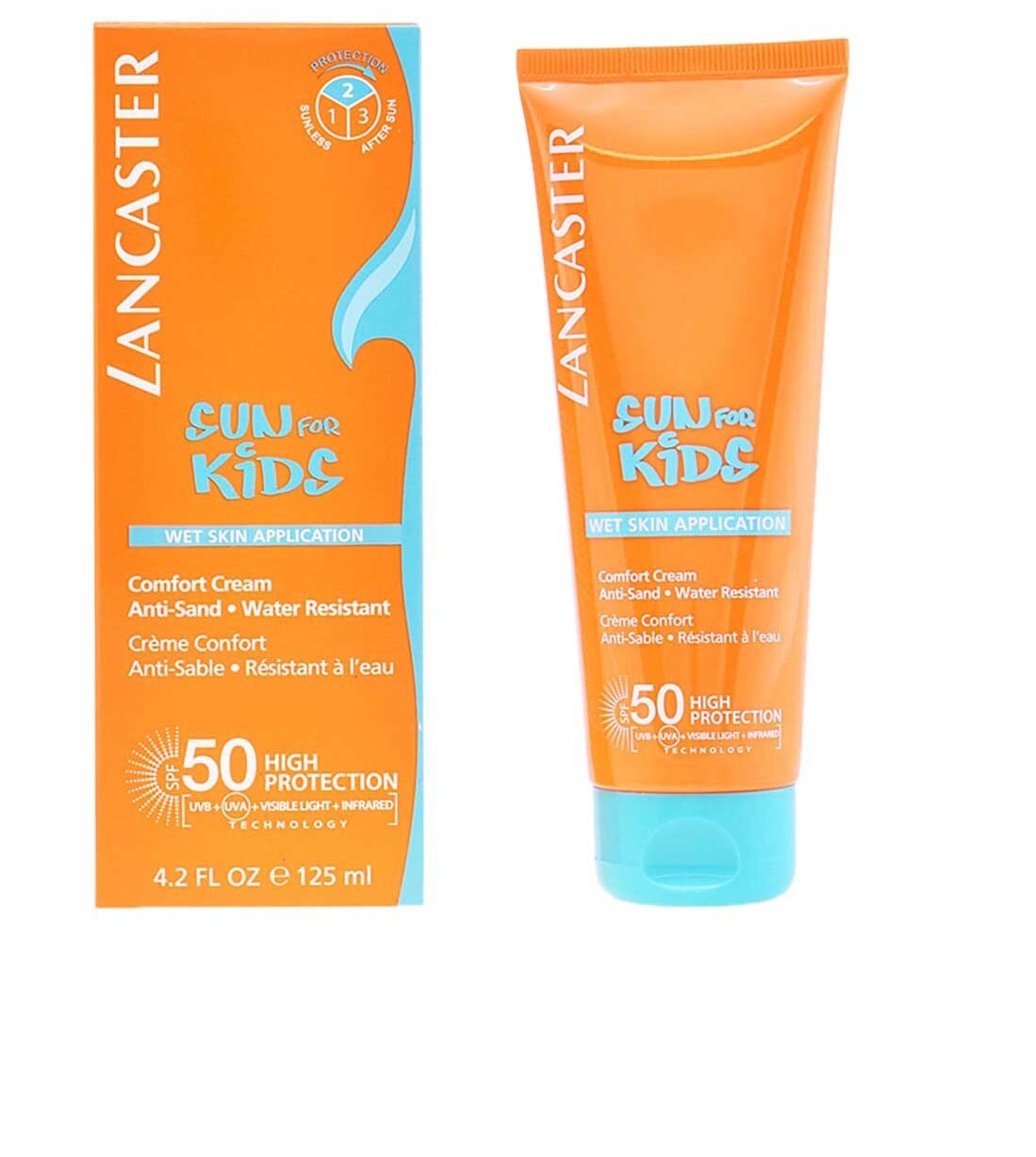 Lancaster Sun For Kids Wet Skin Application Confort Cream Spf50 High Protection