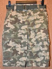 Boys Chinchilla Camo Bailey's Point Flat Front Cargo Shorts Size 16 NWT NEW