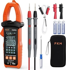 FKM Digital Clamp Meter Multimeter 6000 Counts Amp Voltage Tester 
