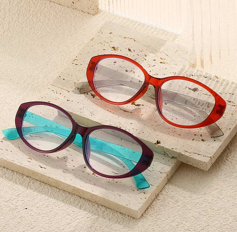 Fashion Colorful Egg shaped Oval Frame Reading Glasses Unisex Reader 1 2 3.5 4.0