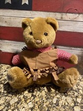Build A Bear Tan Light Brown Teddy Stuffed Animal Plush 15 in Cowgirl Outfit
