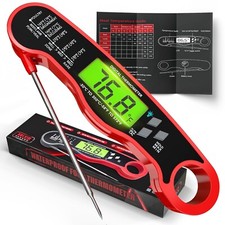 Instant Read Meat Thermometer Temperature Cooking Waterproof Digital Food Probe