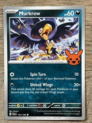 Murkrow Single - Pokémon 2023 Trick or Trade - Halloween Stamped Promo - NM