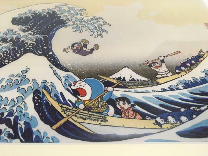 Ukiyoe Woodcut doraemon kanagawaokinamiura Japan katsushika