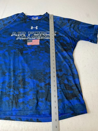 Under Armour shirt Mens Large Air Force Academy Loose Heatgear blue black - Picture 9 of 11