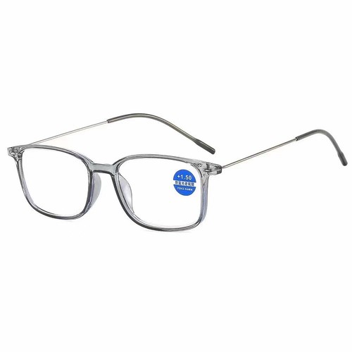 Occhiali da lettura computer ottici quadrati montatura completa anti luce blu moda - Foto 12 di 14